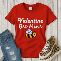 Valentine's Day Bee Mine Womens T-Shirt