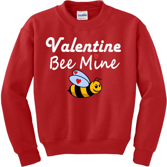 Valentine's Day Bee Mine Kids Sweatshirt