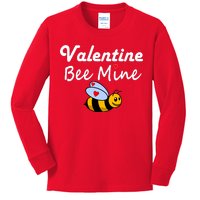 Valentine's Day Bee Mine Kids Long Sleeve Shirt