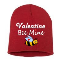 Valentine's Day Bee Mine Short Acrylic Beanie