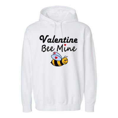 Valentine's Day Bee Mine Garment-Dyed Fleece Hoodie