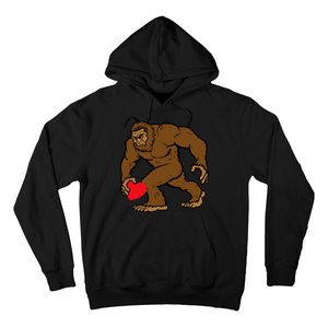 Valentines Day Bigfoot Heart Sasquatch Hoodie