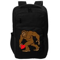 Valentines Day Bigfoot Heart Sasquatch Impact Tech Backpack