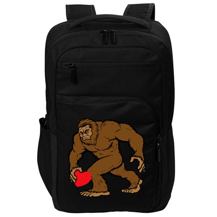 Valentines Day Bigfoot Heart Sasquatch Impact Tech Backpack