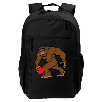 Valentines Day Bigfoot Heart Sasquatch Daily Commute Backpack