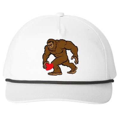 Valentines Day Bigfoot Heart Sasquatch Snapback Five-Panel Rope Hat