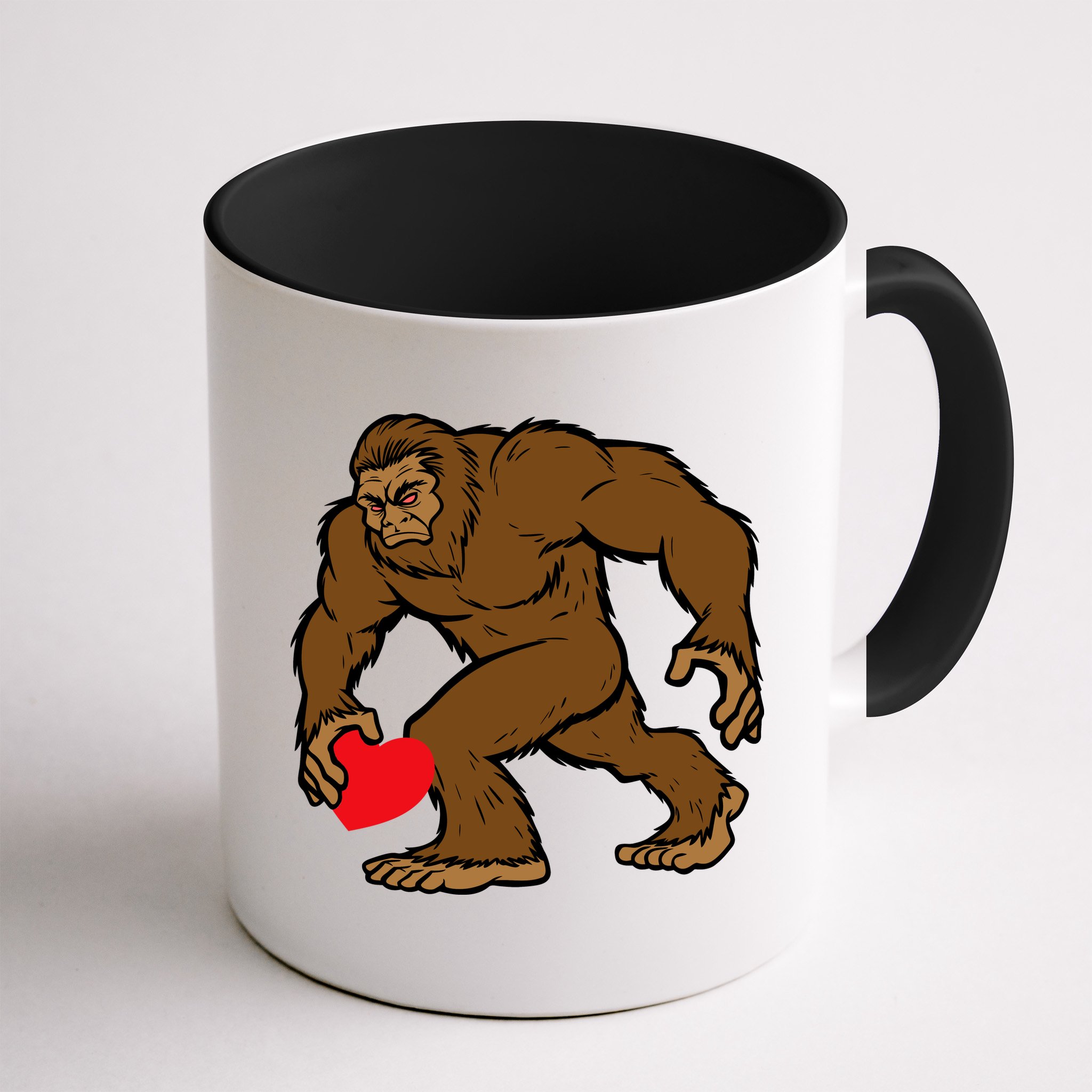 Valentines Day Bigfoot Heart Sasquatch Mug