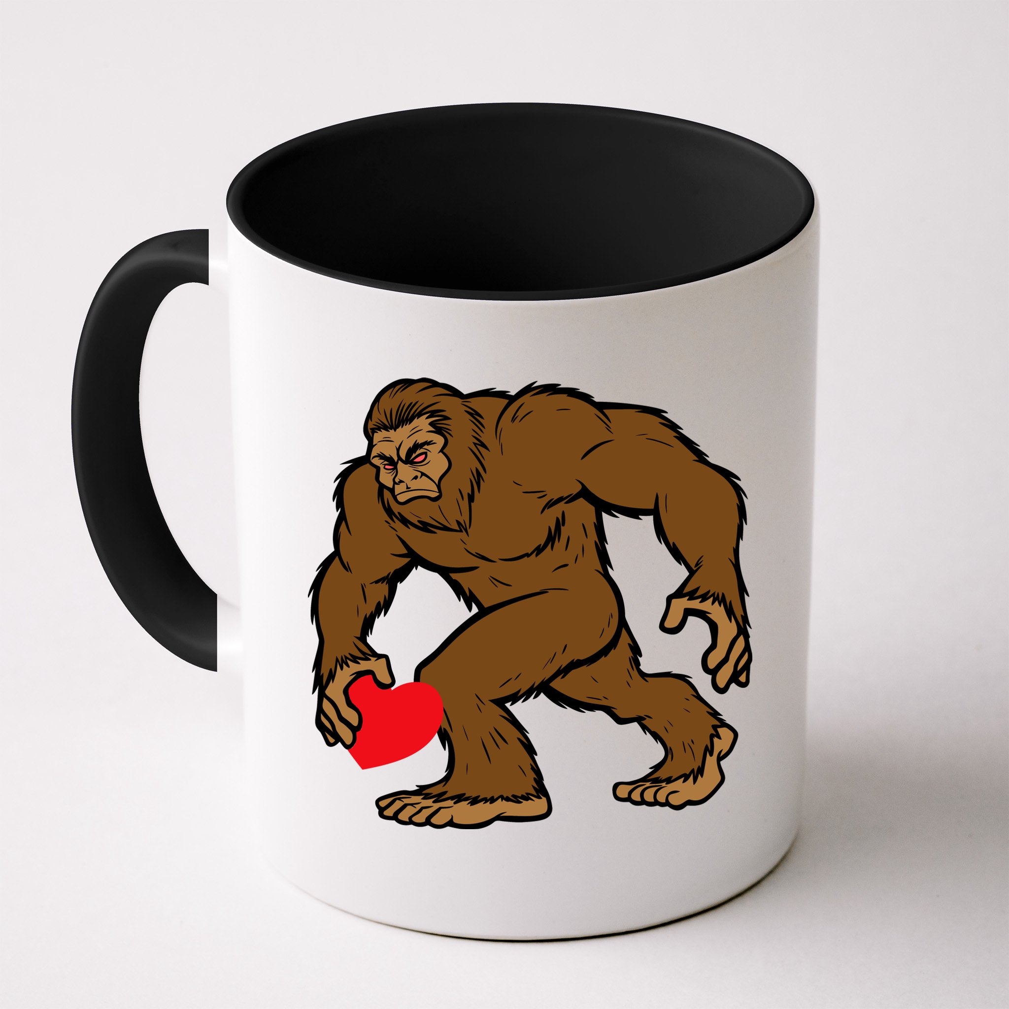 Valentines Day Bigfoot Heart Sasquatch Mug