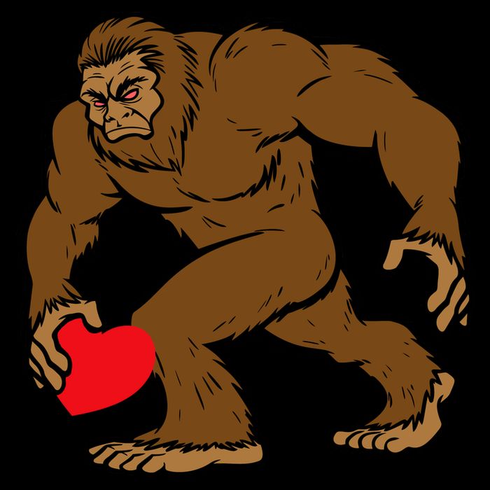 Valentines Day Bigfoot Heart Sasquatch Mug