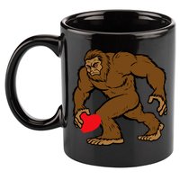 Valentines Day Bigfoot Heart Sasquatch 11oz C Handle Ceramic Mug