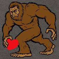 Valentines Day Bigfoot Heart Sasquatch Cotton Canvas Backpack
