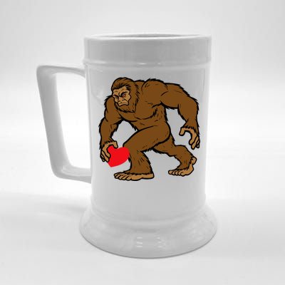 Valentines Day Bigfoot Heart Sasquatch Beer Stein