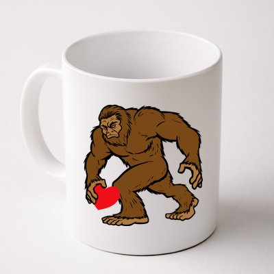 Valentines Day Bigfoot Heart Sasquatch Coffee Mug