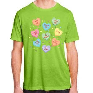 Valentine's Day Candy Hearts Adult ChromaSoft Performance T-Shirt