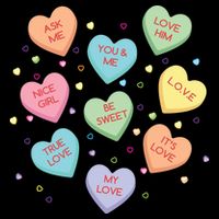 Valentine's Day Candy Hearts USA-Made Doggie Bandana