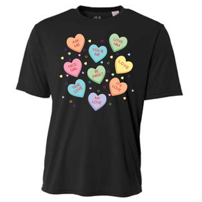 Valentine's Day Candy Hearts Cooling Performance Crew T-Shirt