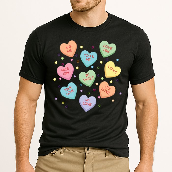 Valentine's Day Candy Hearts Cooling Performance Crew T-Shirt