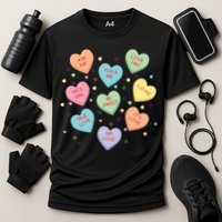 Valentine's Day Candy Hearts Cooling Performance Crew T-Shirt