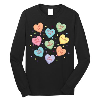 Valentine's Day Candy Hearts Long Sleeve Shirt