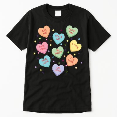 Valentine's Day Candy Hearts Tall T-Shirt