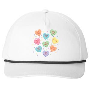 Valentine's Day Candy Hearts Snapback Five-Panel Rope Hat