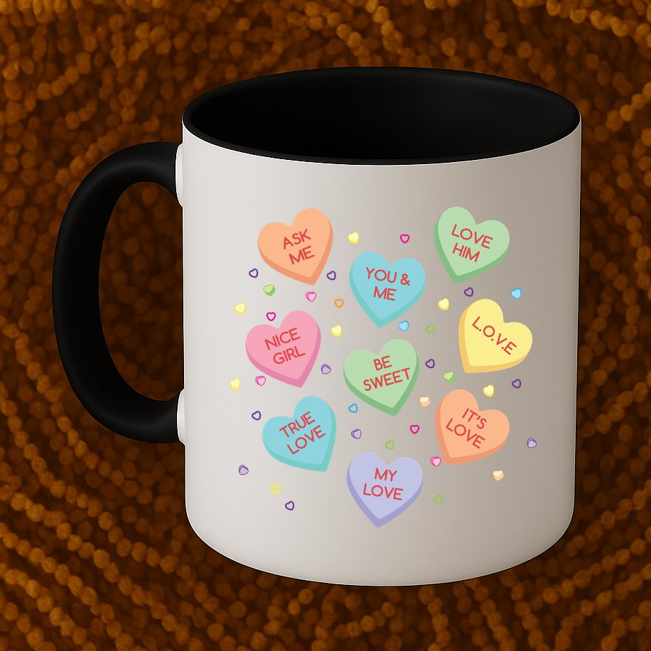 Valentine's Day Candy Hearts Mug