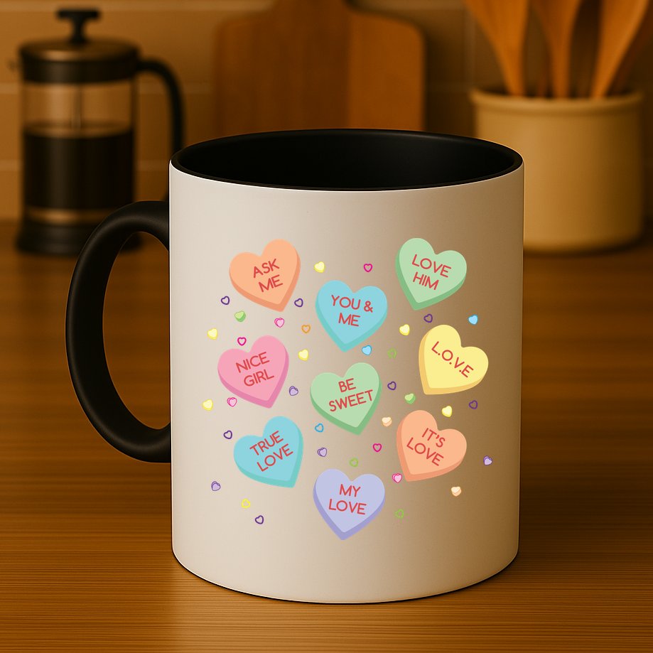 Valentine's Day Candy Hearts Mug