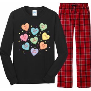 Valentine's Day Candy Hearts Long Sleeve Pajama Set