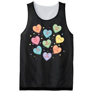 Valentine's Day Candy Hearts Mesh Reversible Basketball Jersey Tank