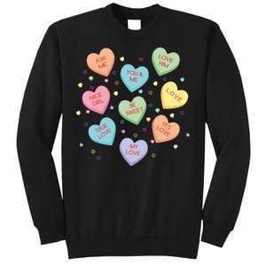 Valentine's Day Candy Hearts Tall Sweatshirt