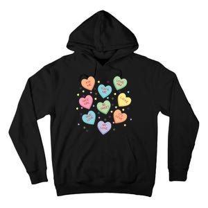 Valentine's Day Candy Hearts Tall Hoodie