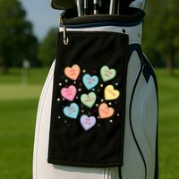 Valentine's Day Candy Hearts Golf Towel