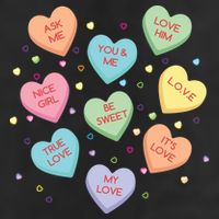 Valentine's Day Candy Hearts Golf Towel