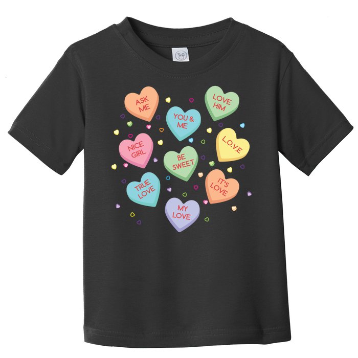 Valentine's Day Candy Hearts Toddler T-Shirt