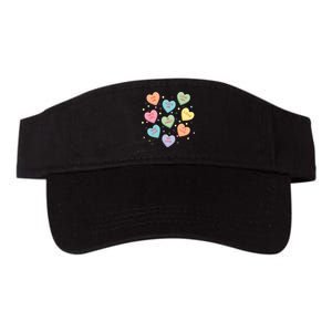 Valentine's Day Candy Hearts Valucap Bio-Washed Visor