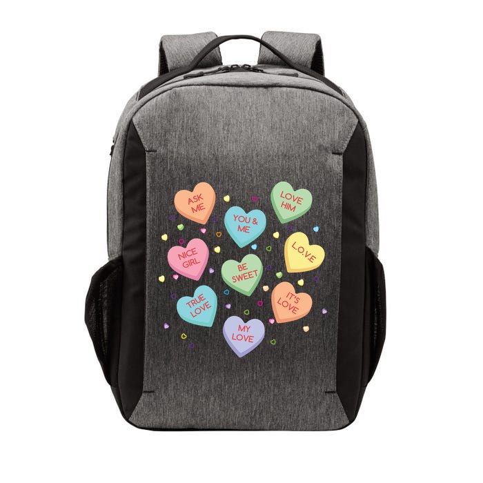 Valentine's Day Candy Hearts Vector Backpack