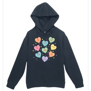 Valentine's Day Candy Hearts Urban Pullover Hoodie