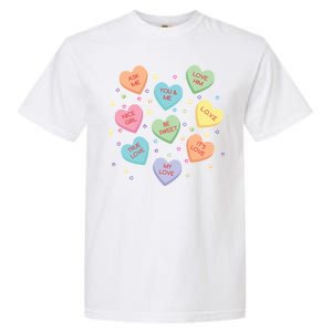 Valentine's Day Candy Hearts Garment-Dyed Heavyweight T-Shirt