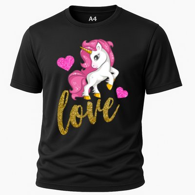 Valentines Day Cute Unicorn Love Performance Shirt