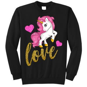 Valentines Day Cute Unicorn Love Sweatshirt