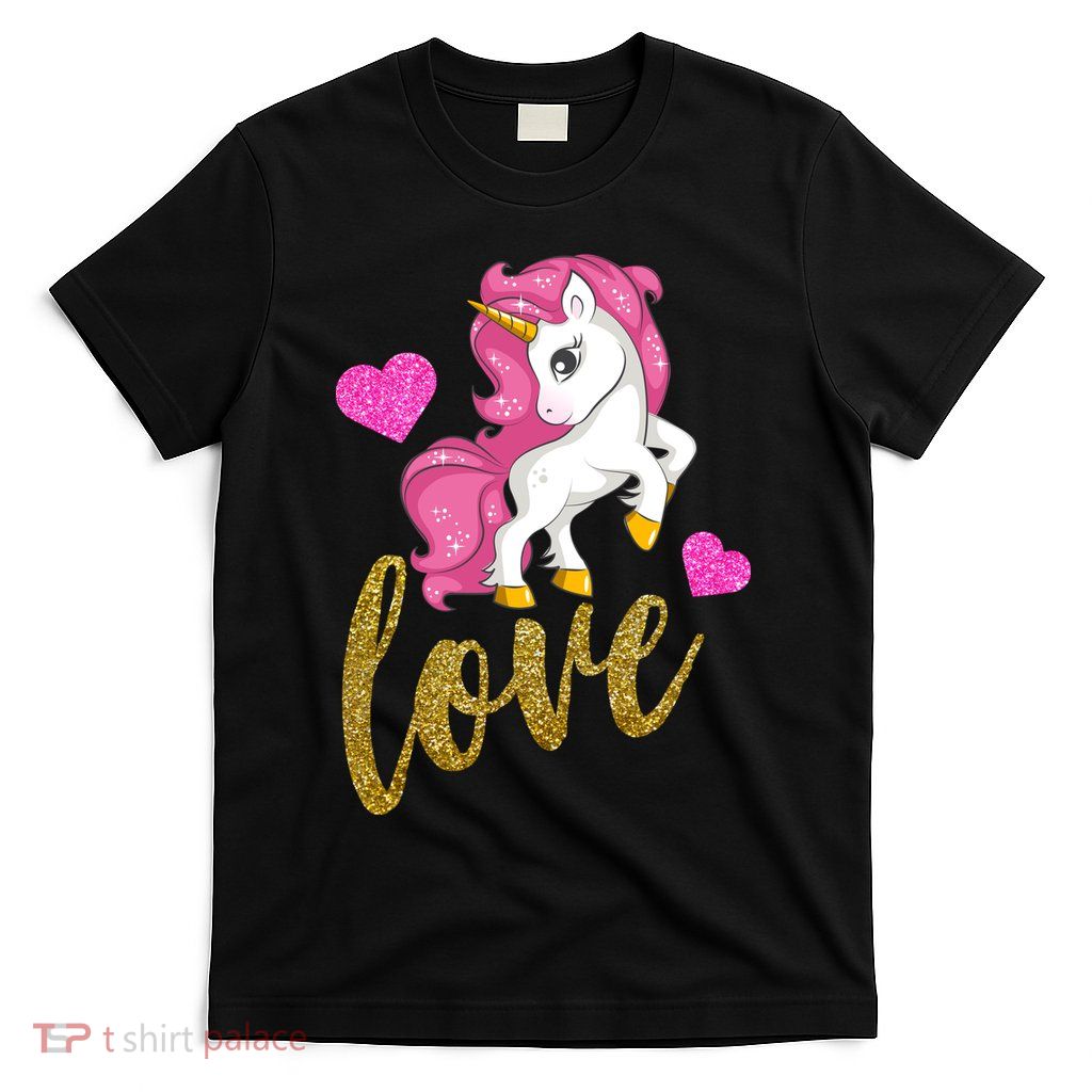 Valentines Day Cute Unicorn Love T-Shirt