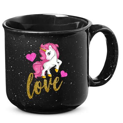 Valentines Day Cute Unicorn Love 15oz Campfire Ceramic Mug