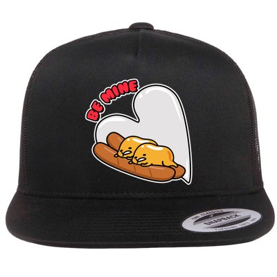 Valentine's Day Gudetama Be Mine Eggs And Sausage  Flatbill Hat