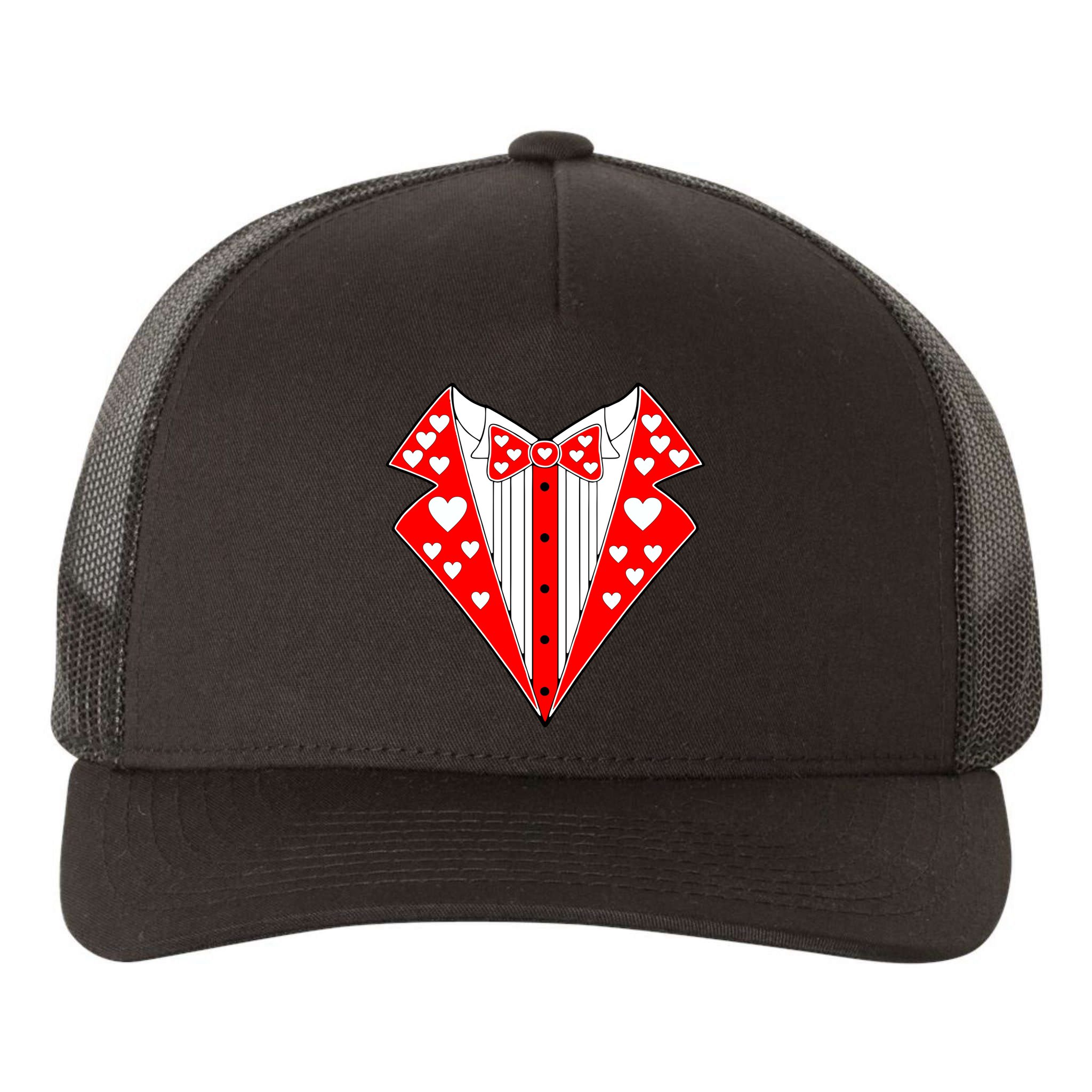 Valentine's Day Heart Tuxedo Yupoong Adult 5-Panel Trucker Hat