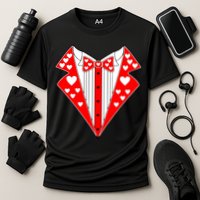 Valentine's Day Heart Tuxedo Performance Shirt