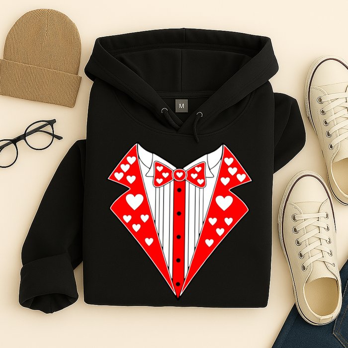 Valentine's Day Heart Tuxedo Hoodie