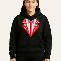 Valentine's Day Heart Tuxedo Hoodie