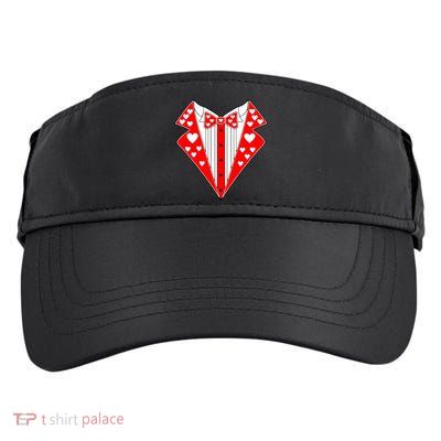 Valentine's Day Heart Tuxedo Adult Drive Performance Visor