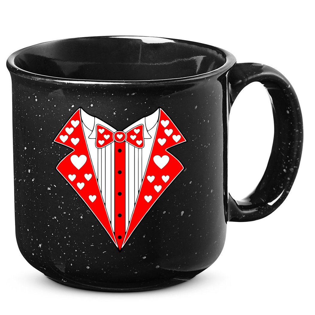 Valentine's Day Heart Tuxedo 15oz Campfire Ceramic Mug