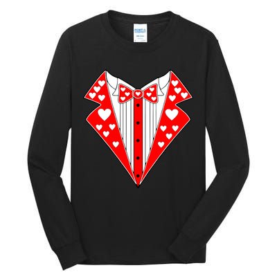 Valentine's Day Heart Tuxedo Tall Long Sleeve T-Shirt